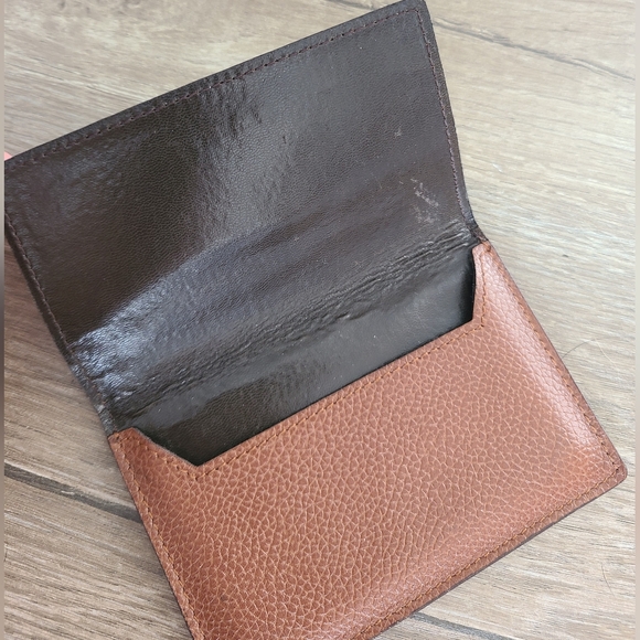 Loewe brown grain textured leather card holder wallet - Picture 6 of 6